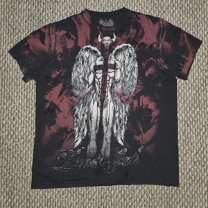 XZAVIER Black and Red Angel Graphic Tee